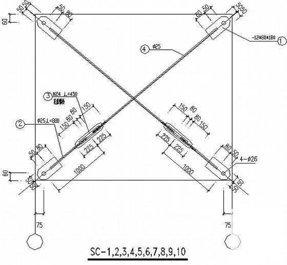 120米三联跨门式刚架厂房结构CAD施工图纸（独立基础） - 3