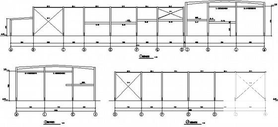 C型冷弯薄壁型钢汽车销售服务店结构CAD施工图纸（6度抗震） - 2