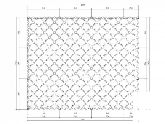 老年活动中心报告厅双层网架结构CAD施工图纸 - 4