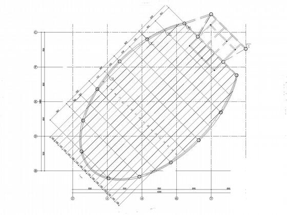 椭圆形家居店屋顶中庭钢结构CAD施工图纸（6度抗震） - 3