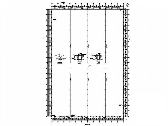 现代农业装备工业园单层货厢仓库建筑施工CAD图纸(彩色压型钢板) - 3
