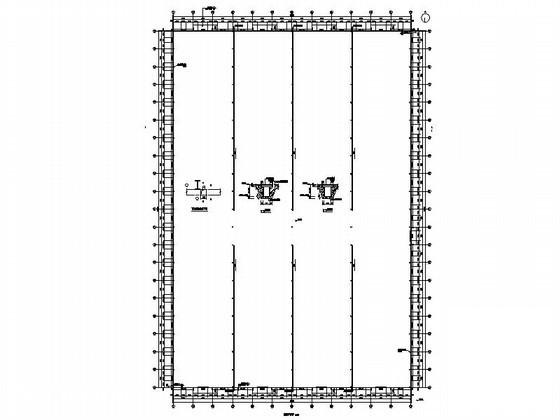 现代农业装备工业园单层货厢仓库建筑施工CAD图纸(彩色压型钢板) - 3