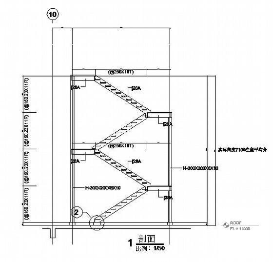 单层轻型门式刚架钢结构电子厂房结构CAD施工图纸 - 4