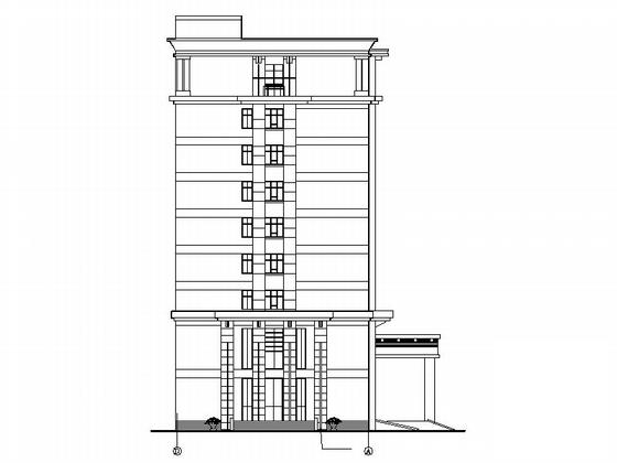 现代小高层商务宾馆建筑设计方案设计图纸（带效果图纸） - 5