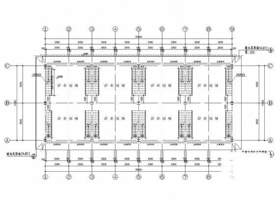 西南两层门式钢架结构鞋城结构CAD施工图纸（建施） - 1