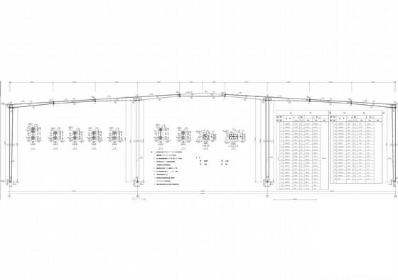 节能产业园59米跨门式刚架结构CAD施工图纸(建施)(屋顶平面图) - 1
