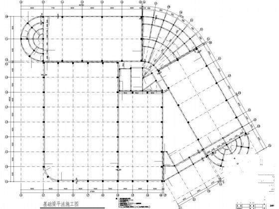 室内训练场底部框架网架屋顶结构CAD施工图纸（独立基础） - 1