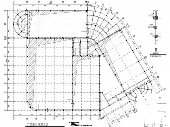 室内训练场底部框架网架屋顶结构CAD施工图纸（独立基础） - 3