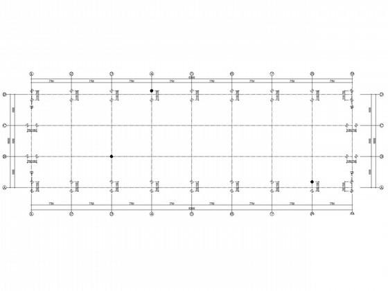 18米跨带吊车门式刚架结构CAD施工图纸（6度抗震）(平面布置图) - 2