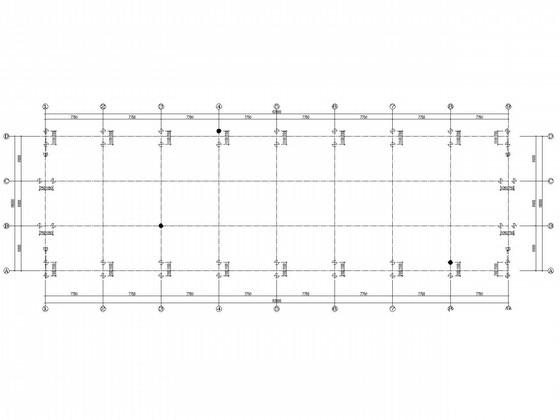 18米跨带吊车门式刚架结构CAD施工图纸（6度抗震）(平面布置图) - 2