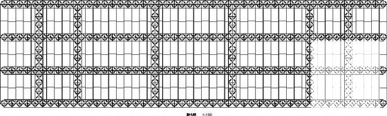 收费站（雨棚）桁架结构CAD施工图纸（单层建筑） - 3