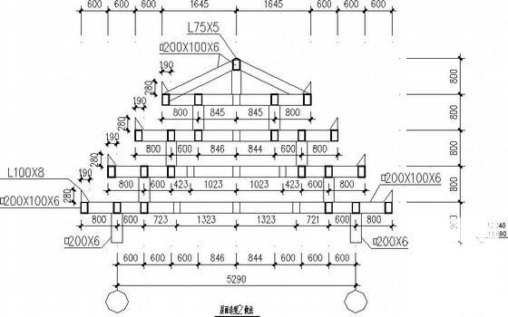 汽车城主楼钢框架门刚结构CAD施工图纸（独立基础）(安装布置图) - 3