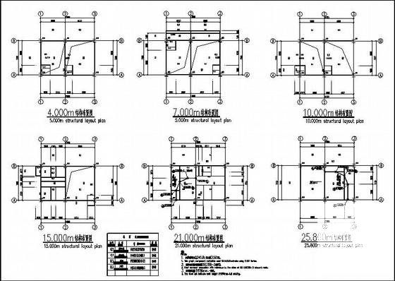 25.8m钢结构转运站结构CAD施工图纸（桩基础） - 1