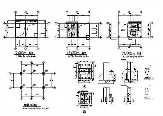 25.8m钢结构转运站结构CAD施工图纸（桩基础） - 2
