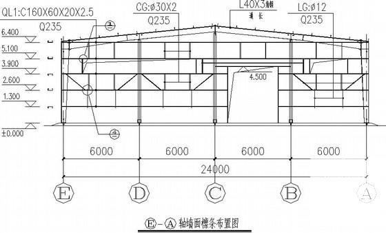 90米多连跨门式刚架独立基础车间结构CAD施工图纸(平面布置图) - 2