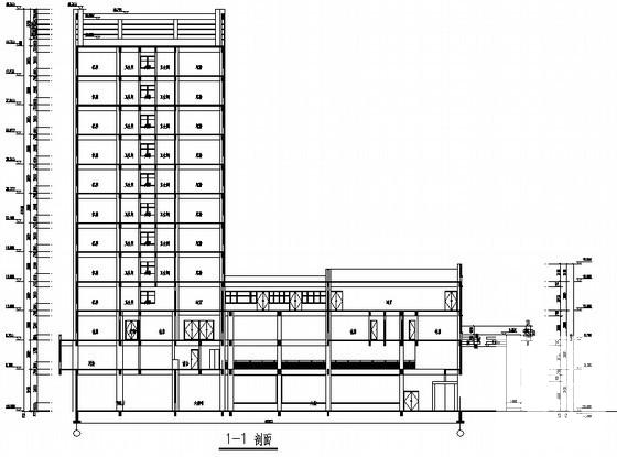 12层酒店建筑CAD施工图纸(卫生间大样) - 2