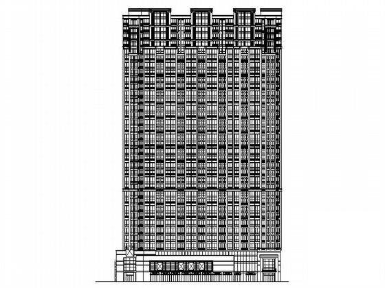 现代风格超高层商务酒店建筑设计方案设计CAD图纸 - 1