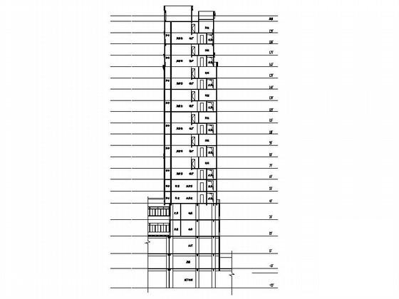 现代风格超高层商务酒店建筑设计方案设计CAD图纸 - 2