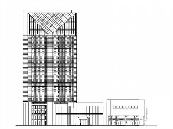 21层五星级酒店建筑方案设计CAD图纸 - 1