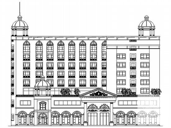 8层欧式酒店建筑方案设计CAD图纸 - 1