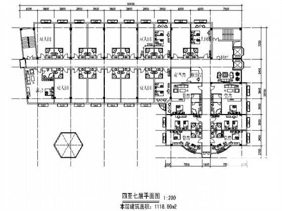 8层欧式酒店建筑方案设计CAD图纸 - 3