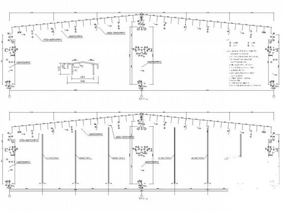 48米×69米门式刚架厂房结构CAD施工图纸(建施)(平面布置图) - 1