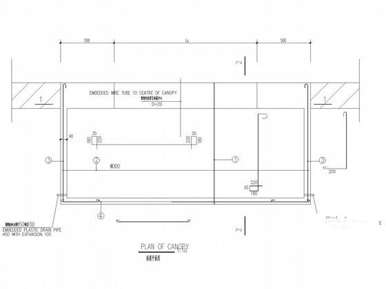 雨篷及过梁节点构造详细设计CAD图纸 - 1