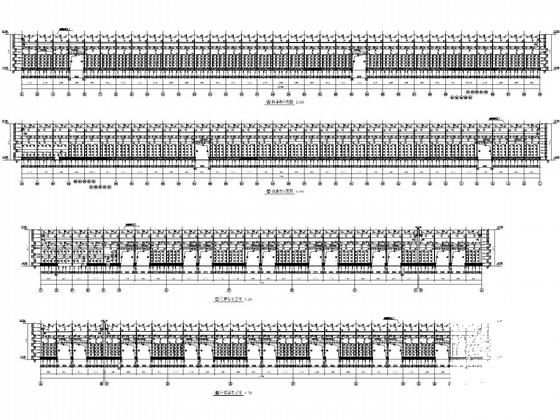 168米跨222米长门式刚架厂房结构CAD施工图纸（条形基础）(平面布置图) - 4