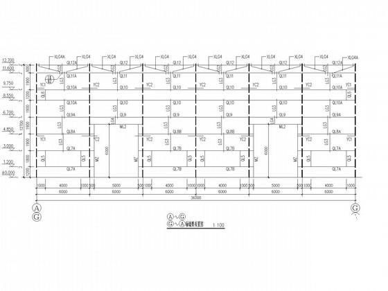 36米跨门式刚架结构CAD施工图纸(建施、带吊车) - 3