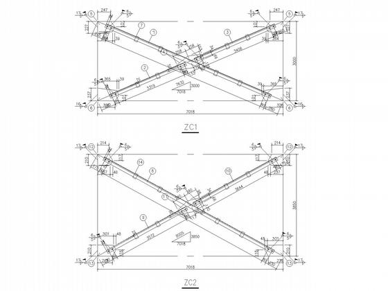 36米跨门式刚架结构CAD施工图纸(建施、带吊车) - 4
