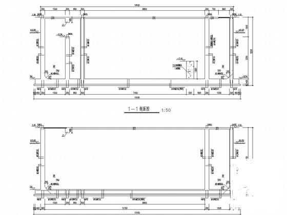 污水处理厂滤布滤池结构结构CAD施工图纸 - 3