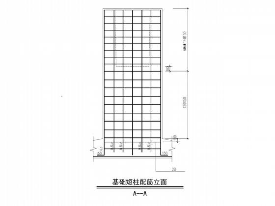 钢框架人民医院、急诊综合楼结构CAD施工图纸（8度抗震）(基础拉梁配筋) - 5