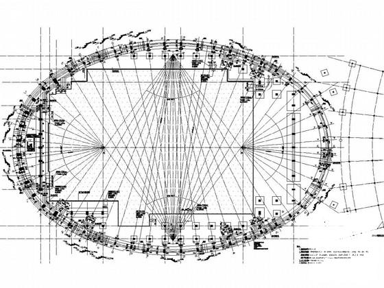 钢筋混凝土框架-钢桁架屋面奥林匹克游泳馆结构CAD施工图纸(基础设计等级) - 1