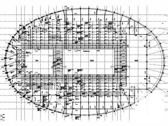 钢筋混凝土框架-钢桁架屋面奥林匹克游泳馆结构CAD施工图纸(基础设计等级) - 2