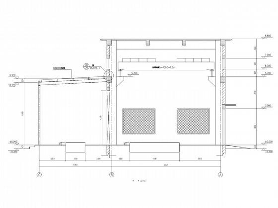 单层矿井空气压缩机房框架结构CAD施工图纸（独立基础） - 1