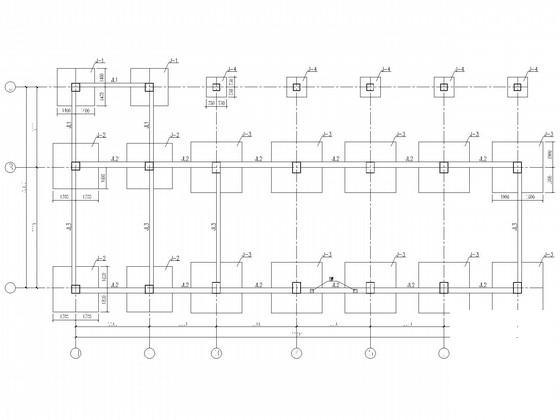 单层矿井空气压缩机房框架结构CAD施工图纸（独立基础） - 2