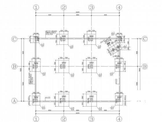 18米跨局部门式刚架厂房结构CAD施工图纸(平面布置图) - 2