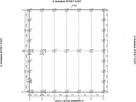 40米跨门式刚架单层厂房结构CAD施工图纸(建施)(平面布置图) - 2