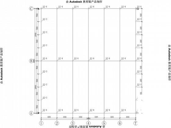 40米跨门式刚架单层厂房结构CAD施工图纸(建施)(平面布置图) - 3