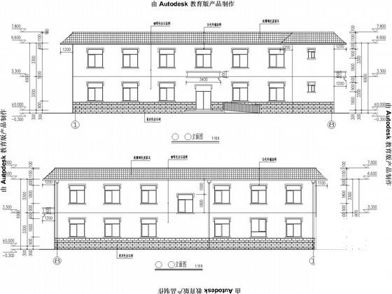 林业实验总场水电管理站结构CAD施工图纸(建施) - 1