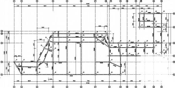 双层钢框架组合楼板结构CAD施工图纸 - 1