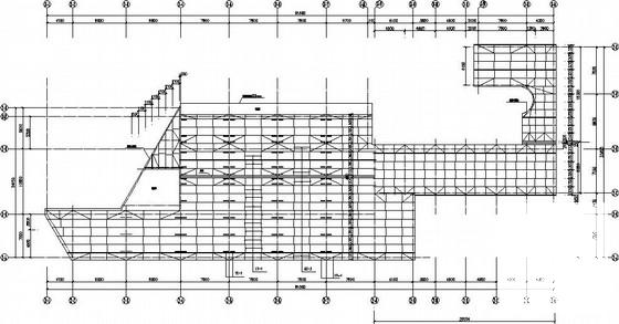 双层钢框架组合楼板结构CAD施工图纸 - 3