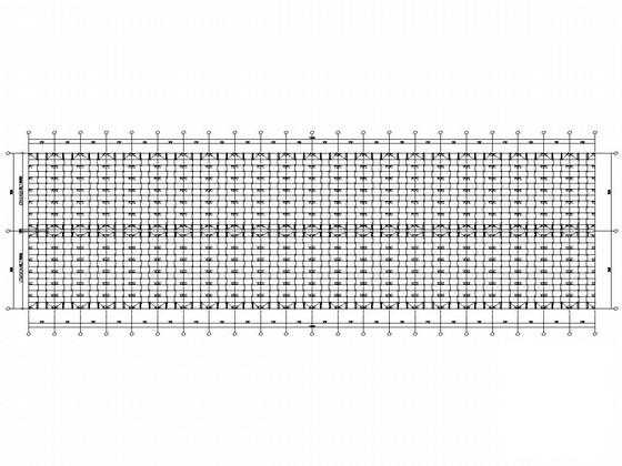 25米双跨门式刚架温室结构CAD施工图纸（局部错层）(基础平面图) - 3