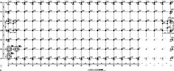 2x21m双层混凝土柱轻钢屋面厂房结构CAD施工图纸 - 1