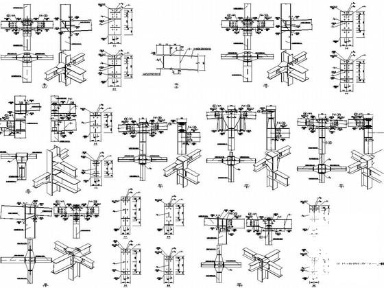 钢框架结构梅赛德斯奔驰汽车4S店超详细结构CAD施工图纸 - 3