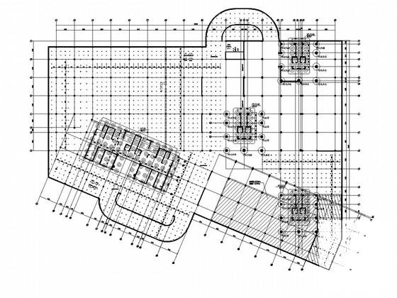 地下1层框架结构住宅楼结构CAD施工图纸(人工挖孔桩基础) - 1