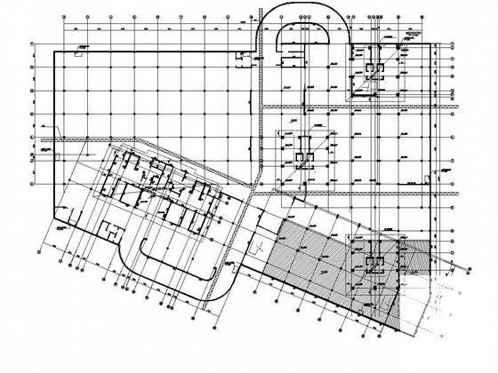 地下1层框架结构住宅楼结构CAD施工图纸(人工挖孔桩基础) - 2