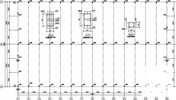 2×24米圆拱形桁架厂房建筑结构CAD施工图纸(基础平面图) - 2