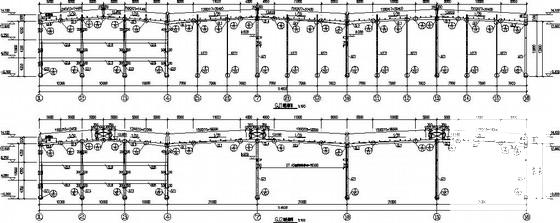 局部3层三联跨门式刚架厂房结构CAD施工图纸（独立基础） - 2
