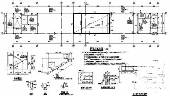 钢结构物流仓库建筑结构CAD施工图纸（29米跨桩基础） - 2